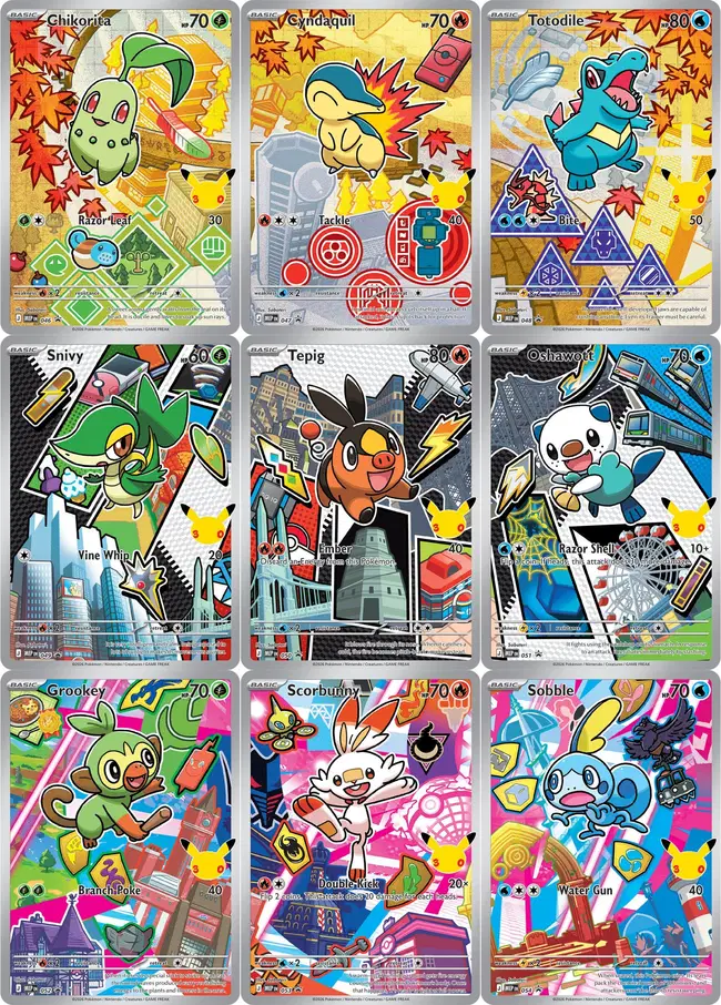 Les 9 cartes promo Illustration Rare Série 2 - Johto Unys Galar