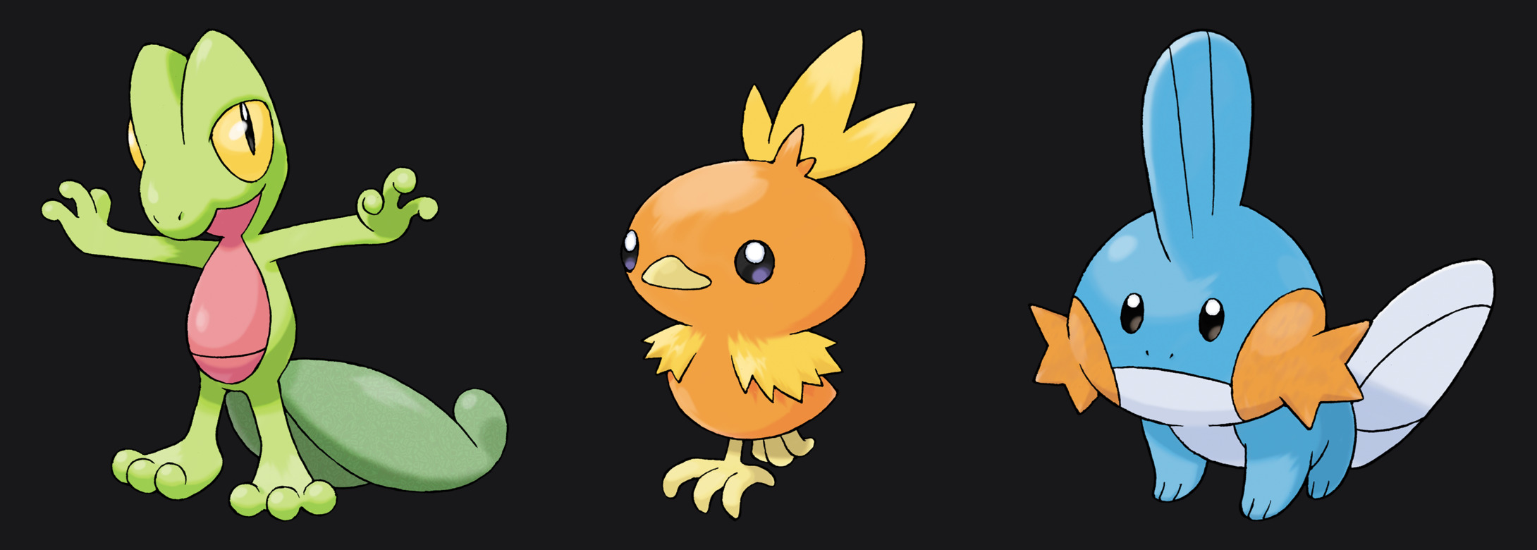 Starters Hoenn - Arcko, Poussifeu, Gobou