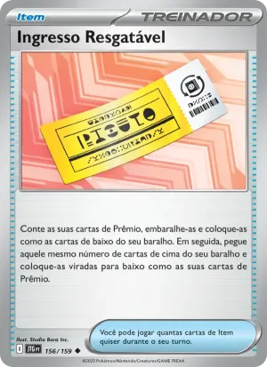Ingresso Resgatável