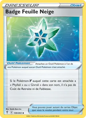 Badge Feuille Neige