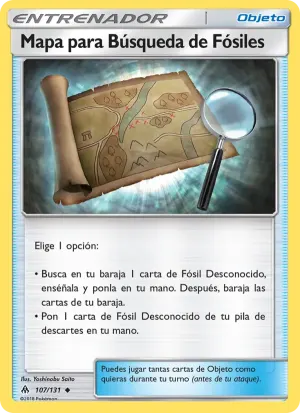 Mapa para Búsqueda de Fósiles