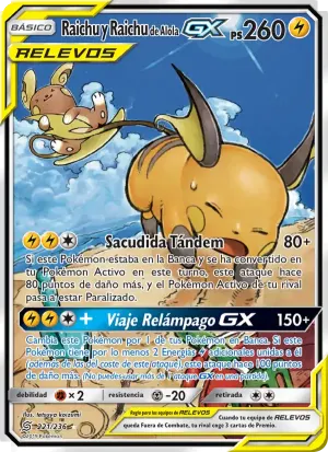 Raichu y Raichu de Alola GX