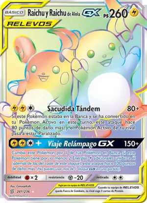 Raichu y Raichu de Alola GX