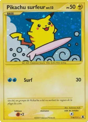 Pikachu surfeur Niv. 13