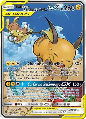 Raichu e Raichu de Alola GX